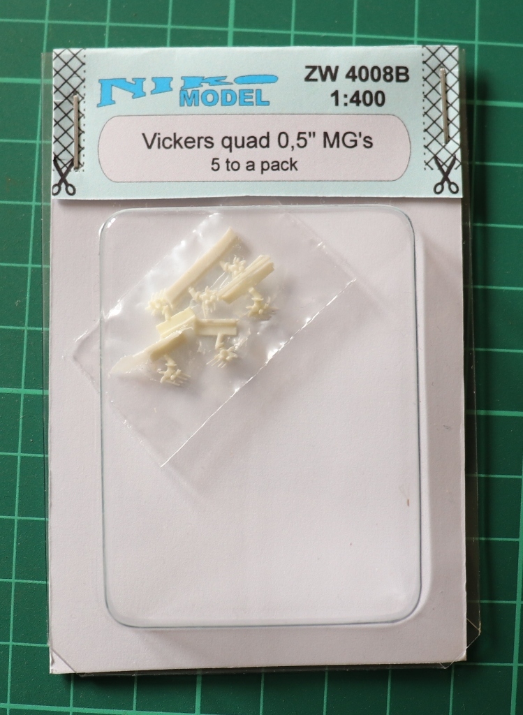 Niko Model 1:400 Vickers Quad 0.5" MG's (5 to a pack)