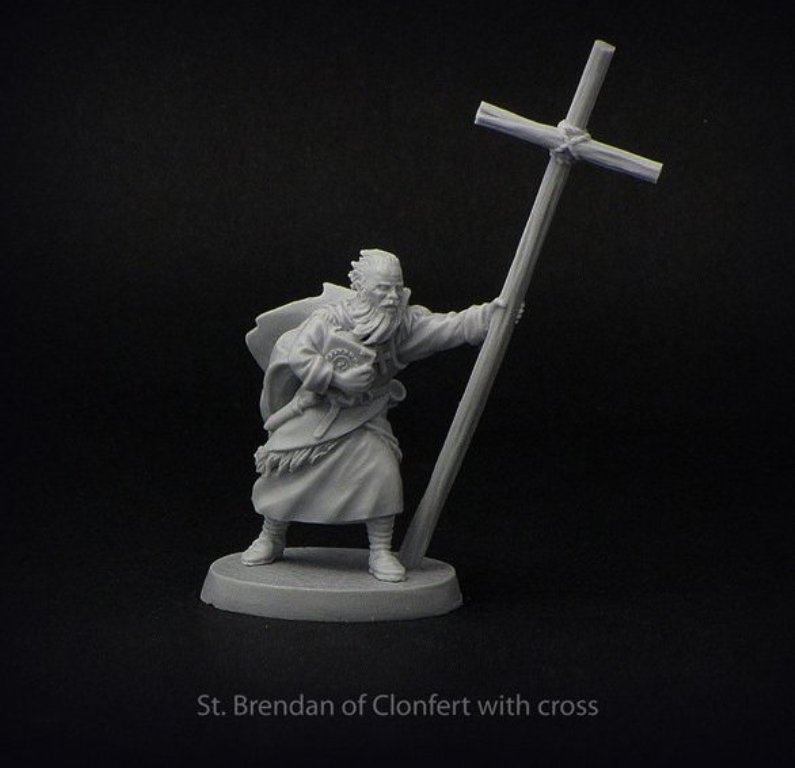 Brother Vinni Miniatures St Brendan Of Clonfert With Cross