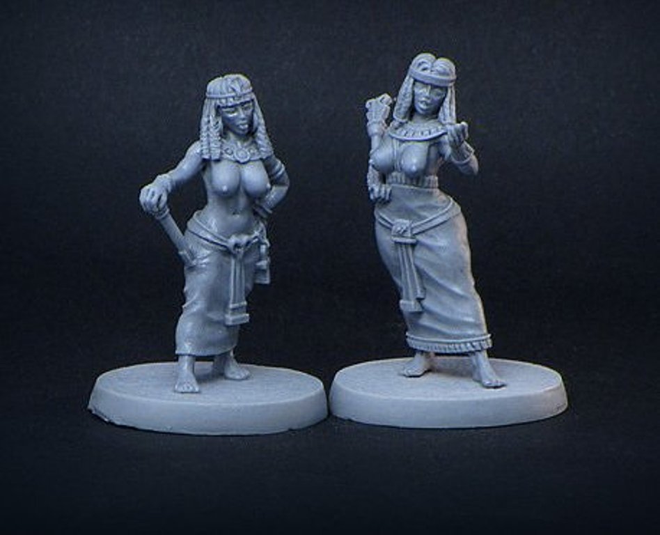 Brother Vinni Miniatures 2 Curvy Semi Naked Noble Egyptian Girls