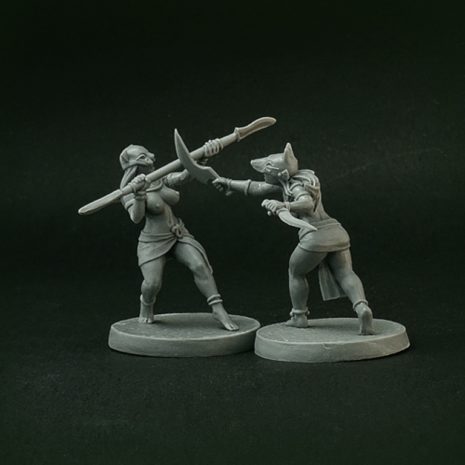 Brother Vinni Miniatures Topless Female Egyptian Fighters x 2 Miniatures