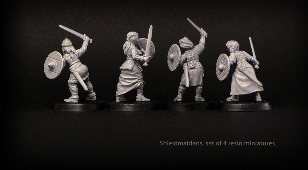 Brother Vinni Miniatures Viking Shield Maidens 4 Figures Set