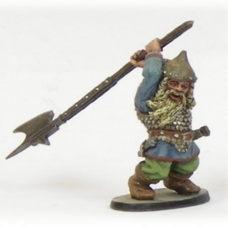 Denizen Miniatures Dwarf Wearing Scale Armour With Halberd
