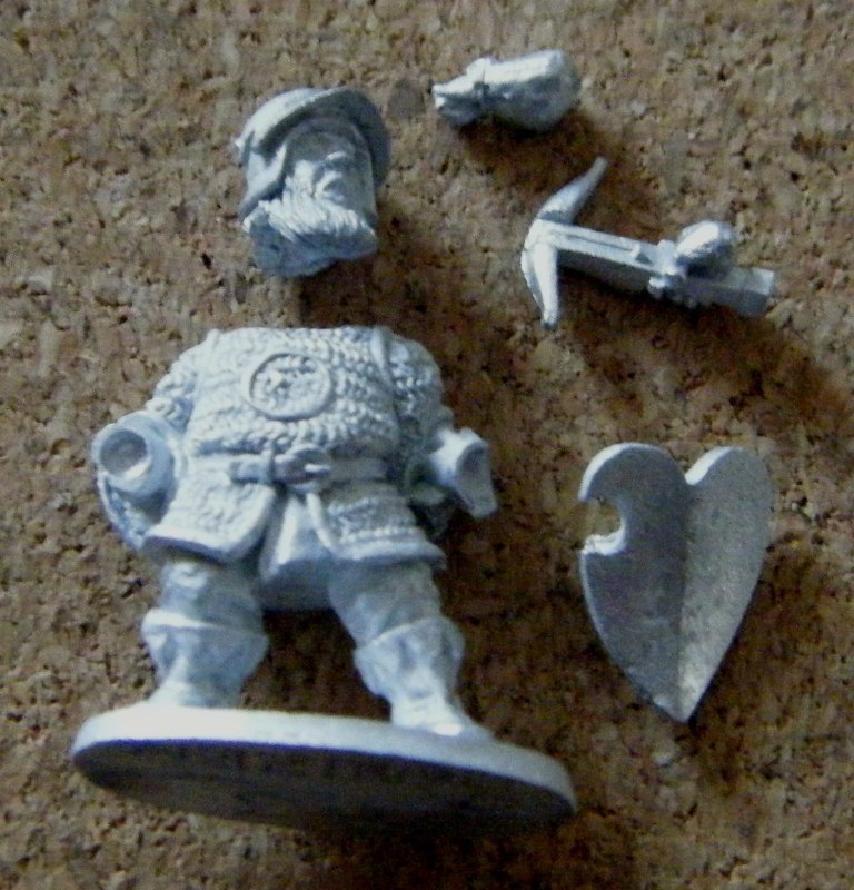 Denizen Miniatures Fantasy Dwarf Wearing Chain Mail with Crossbow