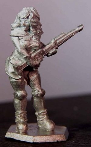 Denizen Miniatures Female Adventurer With Las Carbine
