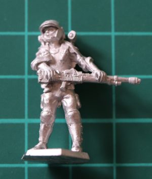 Denizen Miniatures 25mm Trooper with Laser Cannon