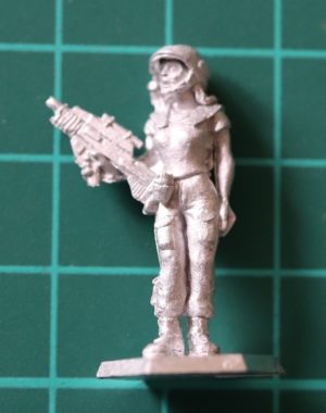 Denizen Miniatures 25mm Female Officer with ACR (Adaptive Combat Rifle)