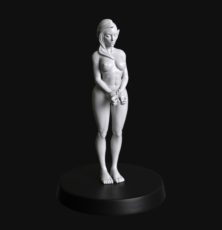 Manufaktura Miniatures Bound Nude Female Shadow Elf Slave