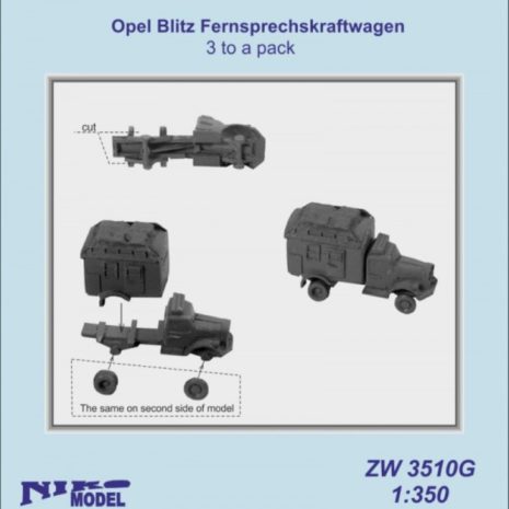 Niko Model 1:350 Opel Blitz Femsprechskraftwagen (3 to a pack)