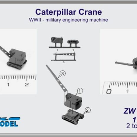 Niko Model 1:350 Caterpillar Crane WWII Military Engineering Machine (2 to a pack)