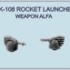 Niko Model 1:700 MK-108 Rocket Launcher Weapon Alfa (4 to a pack)