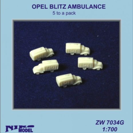 Niko Model 1:700 Opel Blitz Ambulance (5 to a pack)