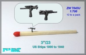 Niko Model 1/700 1:700 3"/23 US Ships 1900 to 1940 (10 to a pack)