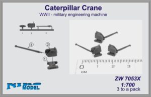 Niko Model 1:700 Caterpillar Crane WWII Military Engineering Machine (3 to a pack)
