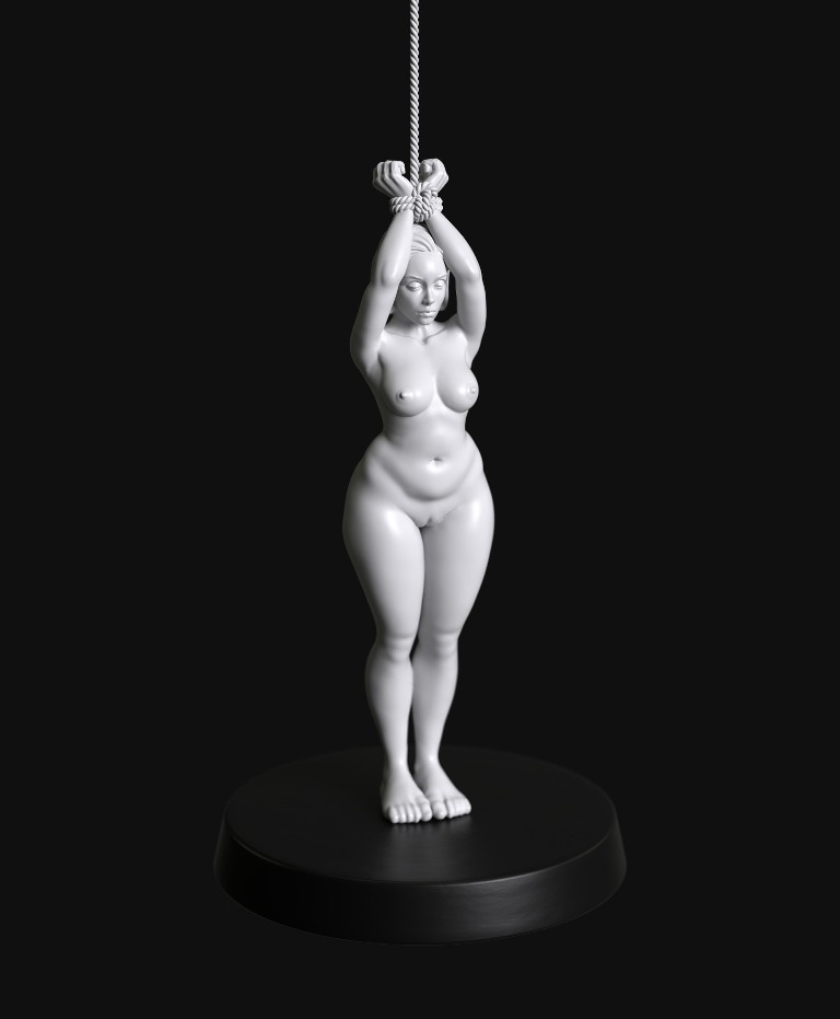 Manufaktura Miniatures Chubby Female Captive Standing With Hands Tied