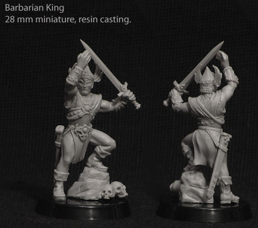 Brother Vinni Miniatures Barbarian King With Sword