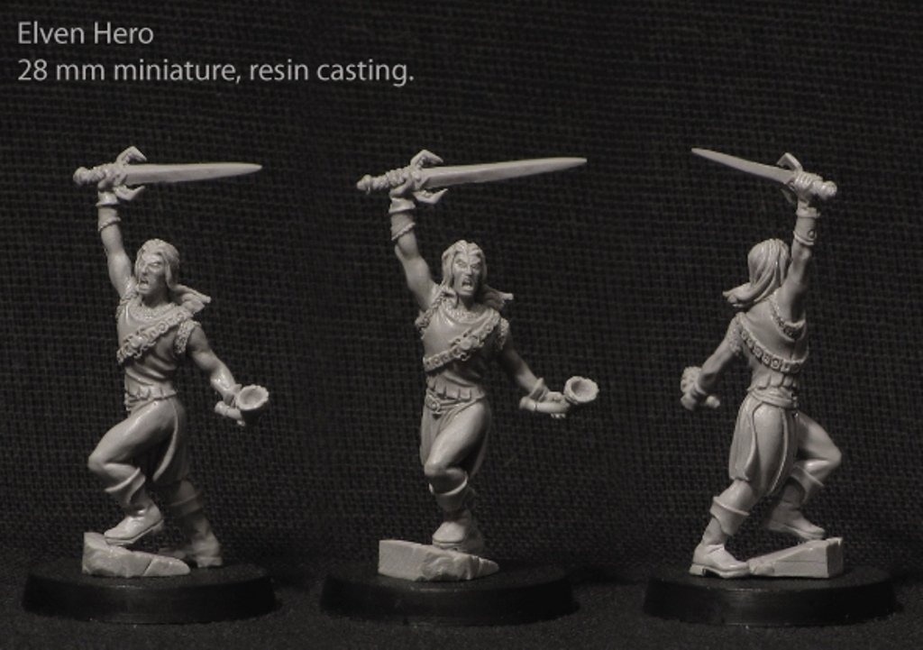 Brother Vinni Miniatures Elf Hero Armed With Sword