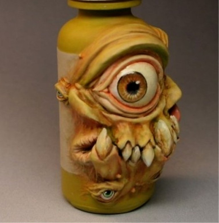 Maow Miniatures Monstrophtalmo’pot (Monster Bottle with Big & Little Eyes) Monster Pots