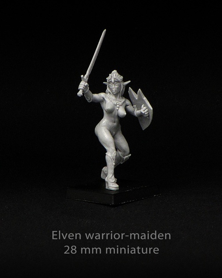 Brother Vinni Miniatures Elven Amazon Warrior Girl