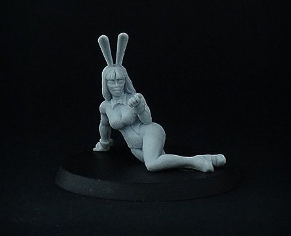 Brother Vinni Miniatures Female Pinup Bunny Lying