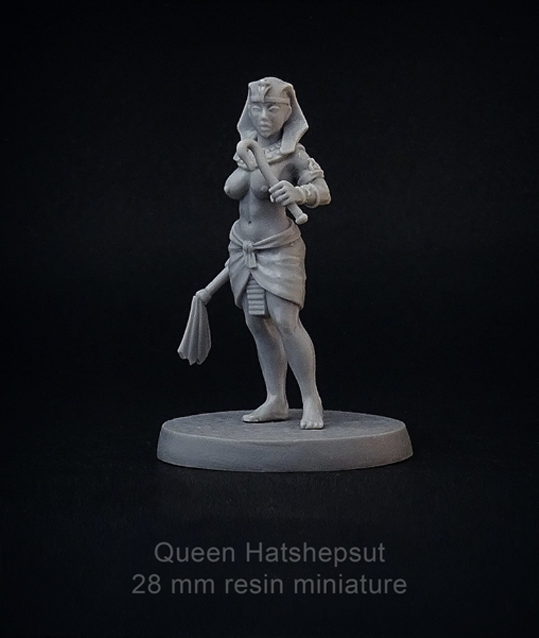 Brother Vinni Miniatures Topless Egyptian Queen Hatshepsut with Lash and Hook