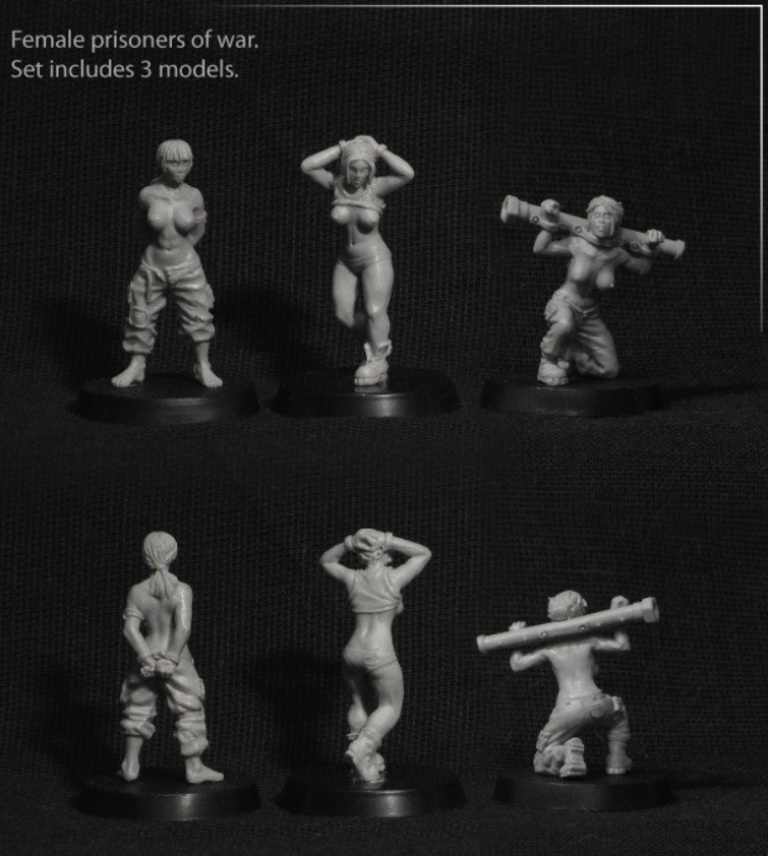 Brother Vinni Miniatures Female Captives Prisoners Of War x 3 Miniatures