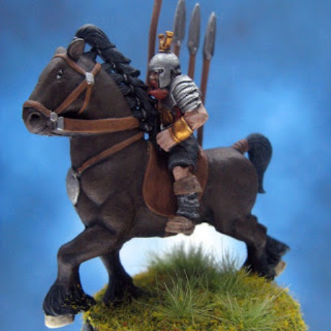 Celtos Barbarian Gaels Brennus Iron Spear on Battle Steed