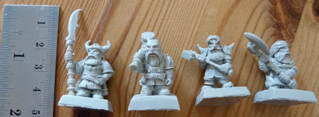 Fenryll Mercenary Dwarves II x 4 Figures