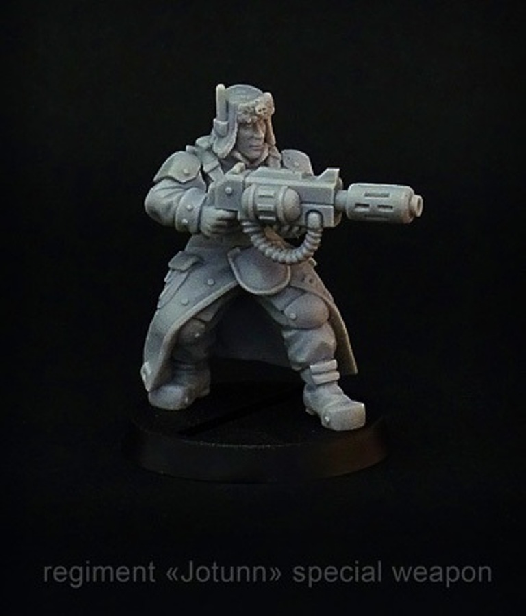 Brother Vinni Miniatures Special Weapons of Jotunn Regiment Soldier Fuse Gun