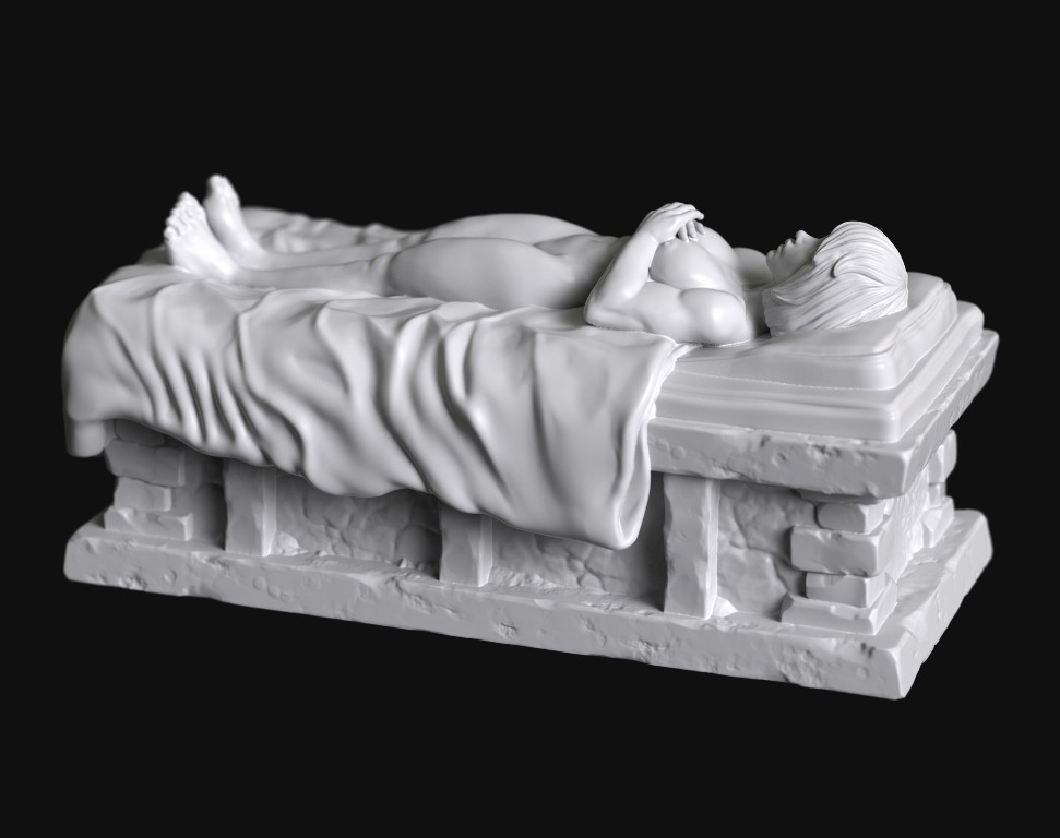 Manufaktura Miniatures Fallen Sister of Battle Naked and Lying in State
