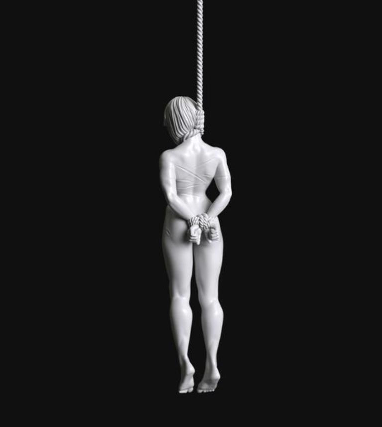 Manufaktura Miniatures Hanged Petite Figured Naked Female Gene Enhanced Prisoner