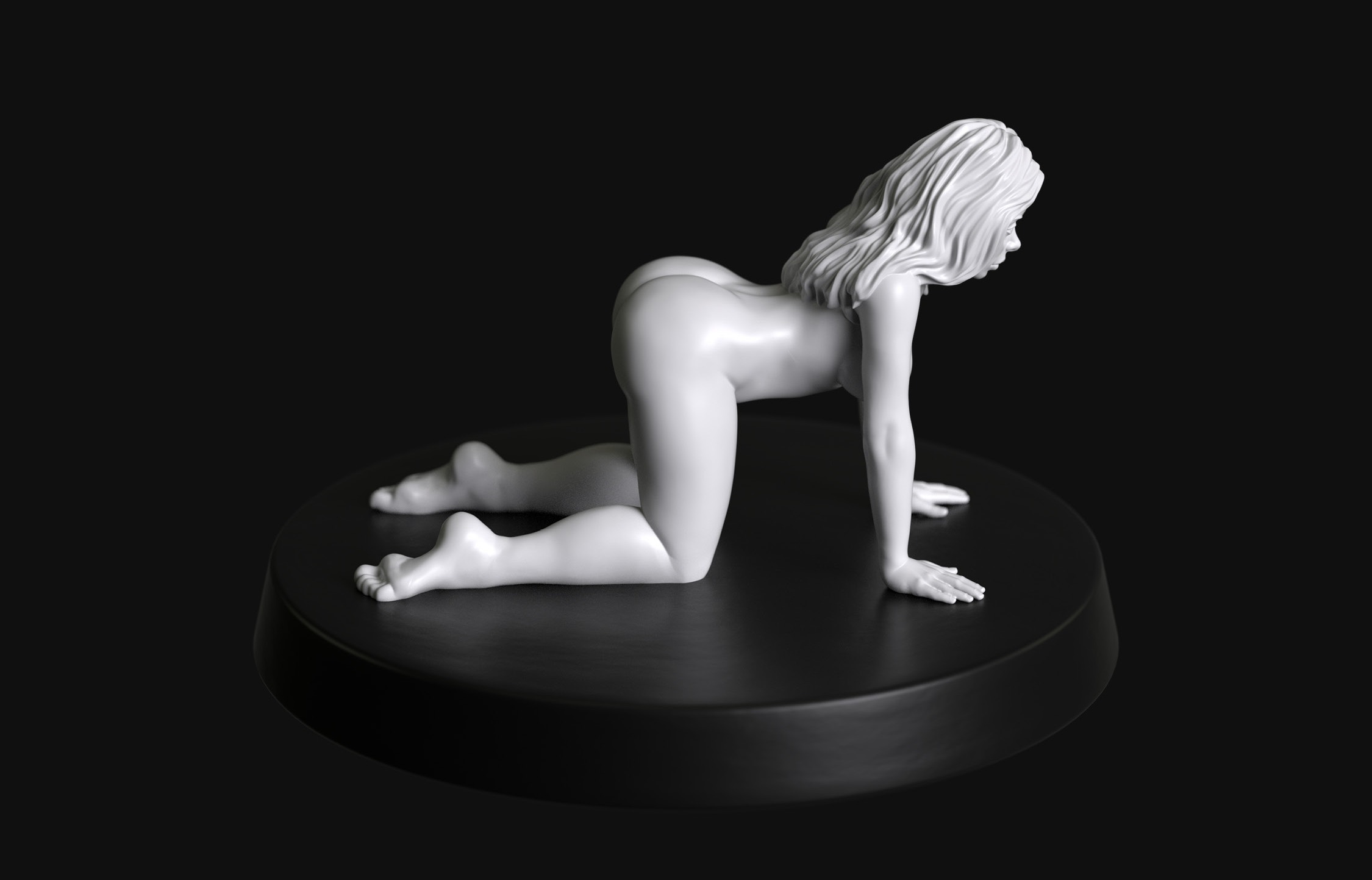 Manufaktura Miniatures Busty Female Submissive Naked on All Fours - Figures  for Sale