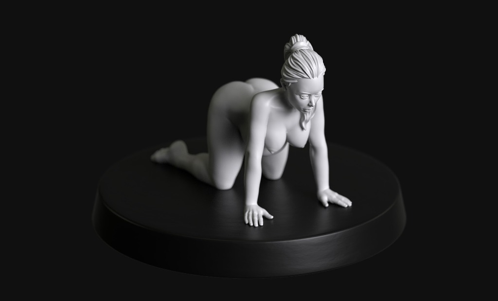 Manufaktura Miniatures Pregnant Female Submissive Naked on All Fours