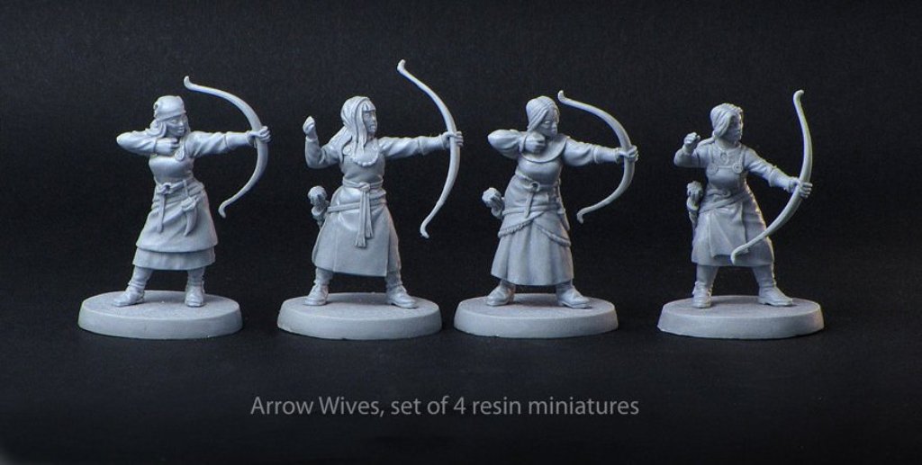 Brother Vinni Miniatures 28mm Arrow Wives Female Viking Archers x 4 Miniatures