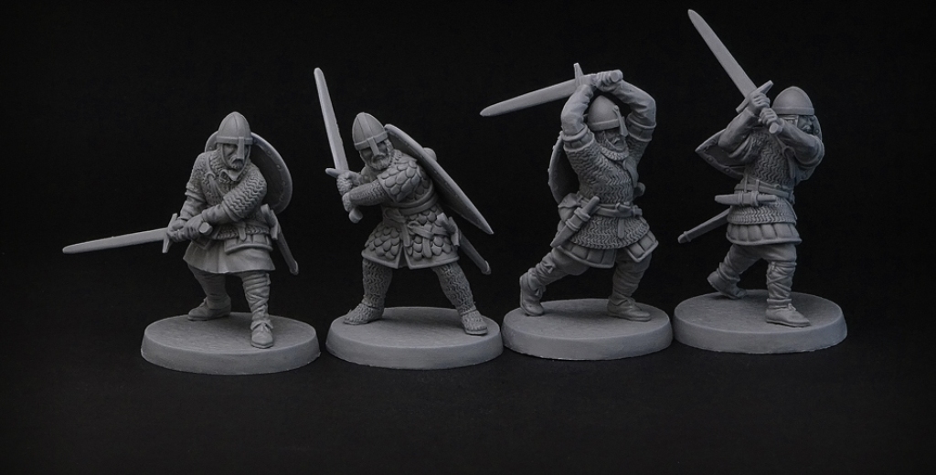 Brother Vinni Miniatures 28mm Early Knights with Great Swords x 4 Miniatures