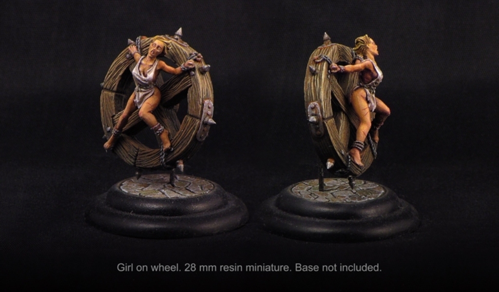 Brother Vinni Miniatures 28mm Girl Hanged On Wheel