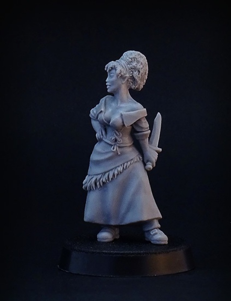 Brother Vinni Miniatures 28mm Marginal Girl Thief with Knife