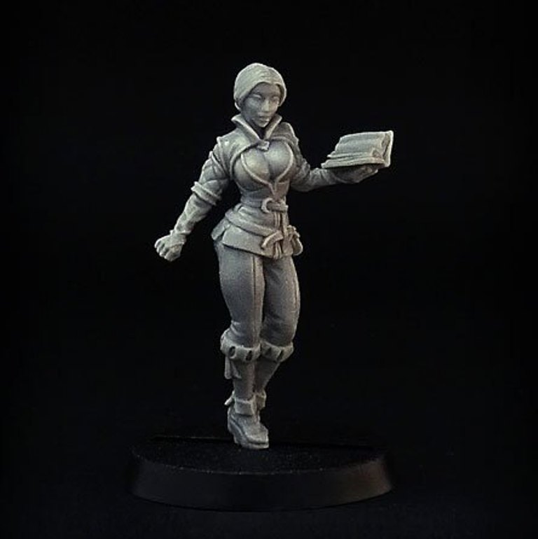 Brother Vinni Miniatures 28mm Medieval Empire Female Sorceress with Book