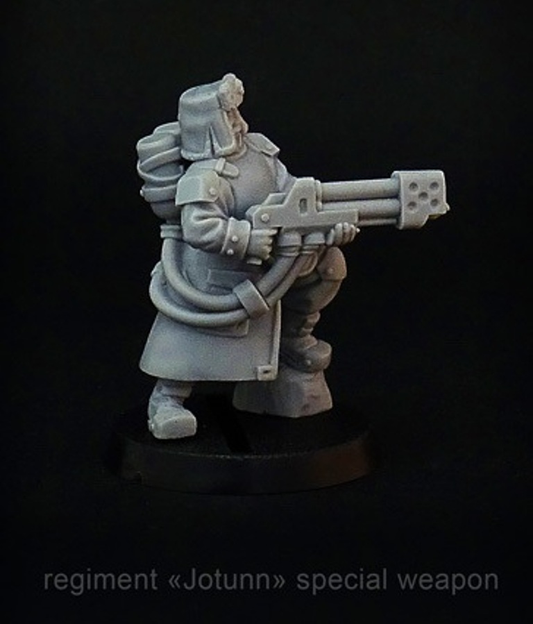 Brother Vinni Miniatures 28mm Special Weapons of Jotunn Regiment Soldier Flamethrower