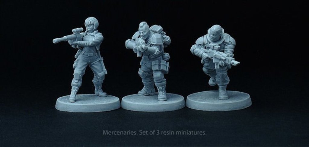Brother Vinni Miniatures 28mm Sci-Fi Mercenaries (3 models)