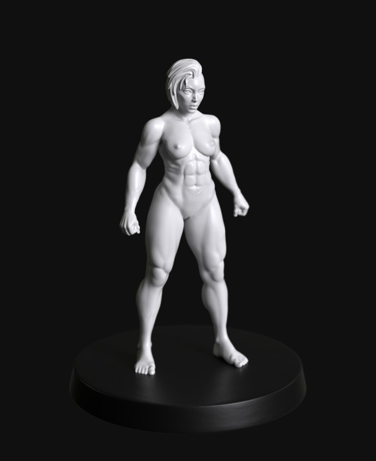 Manufaktura Miniatures Gene Forged Female Warrior (Nude) #