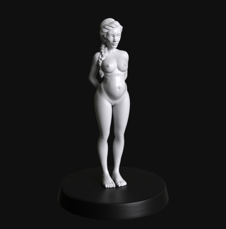 Manufaktura Miniatures Female Submissive Naked Pregnant and Bound #4 #