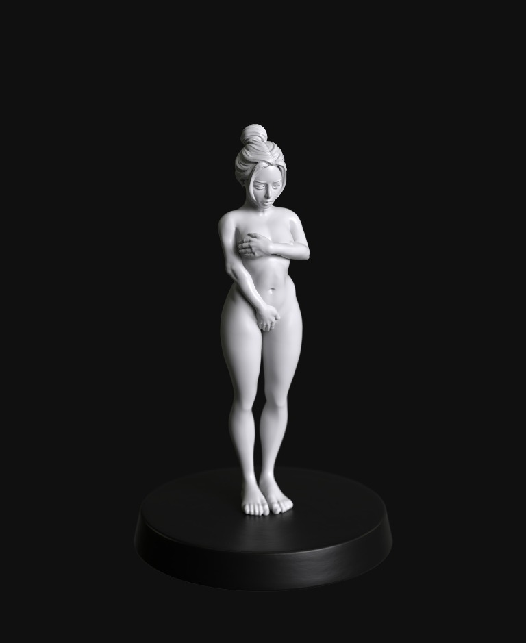 Manufaktura Miniatures Naked Shy Female Submissive Standing #