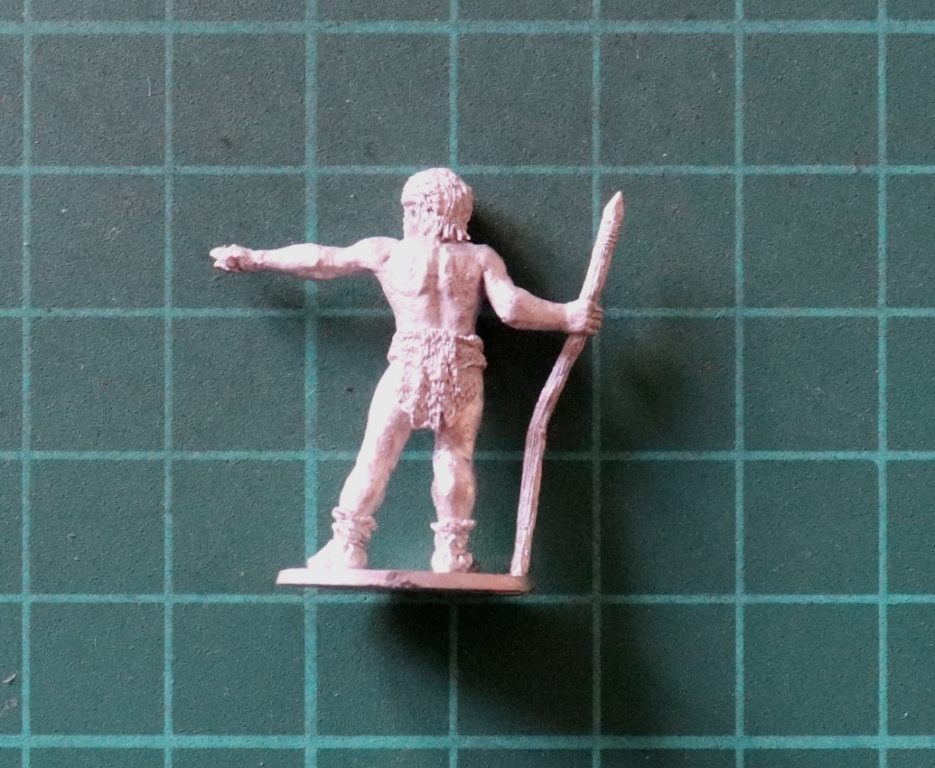 Denizen Miniatures 25mm Tribal Chieftain in Loin Cloth with Spear, Pointing