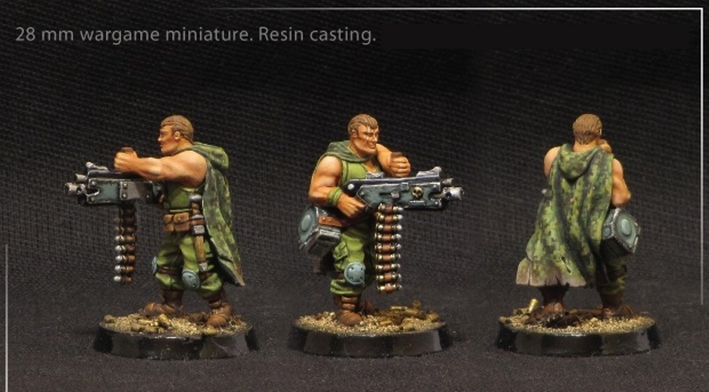 Brother Vinni Miniatures Soldier With Chain Gun