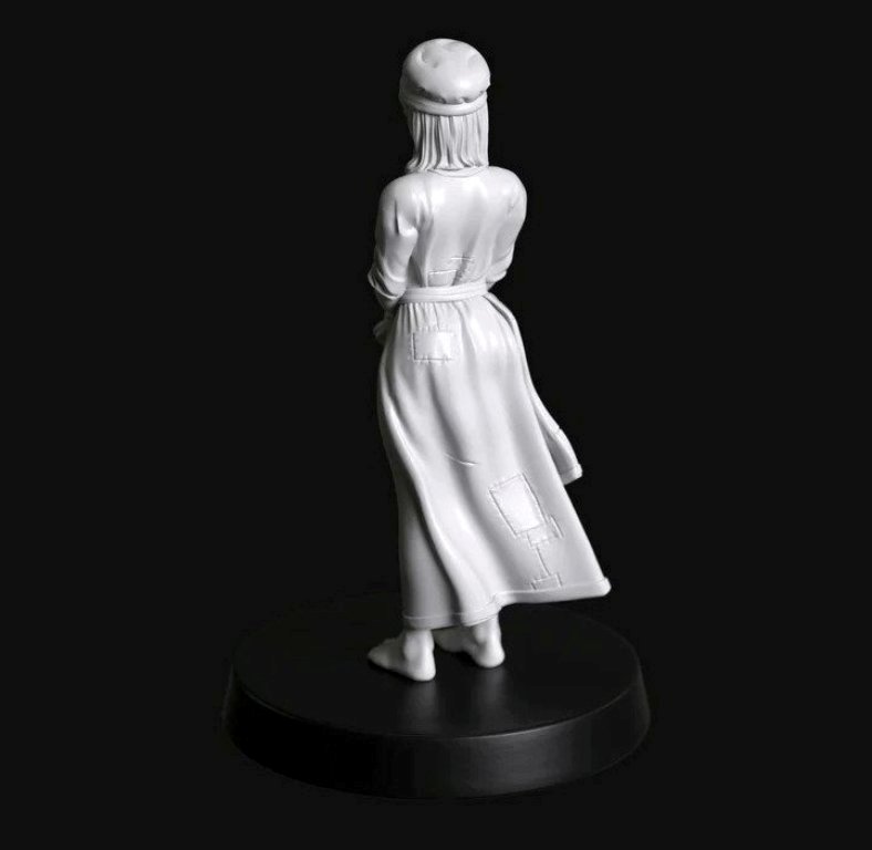 Manufaktura Miniatures Submissive Clothed Lady Villager Hands Tied