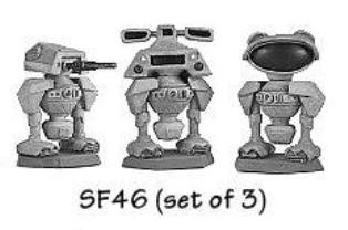 Denizen Miniatures 25mm General Military Attack Surveillance Droids Set (3)