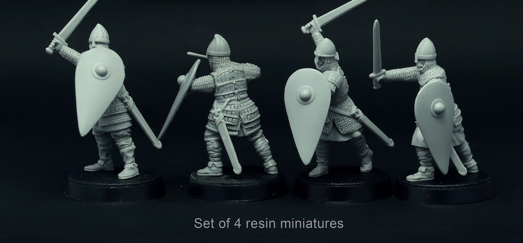 Brother Vinni Miniatures Saga Italo Norman Knights x 4 Miniatures