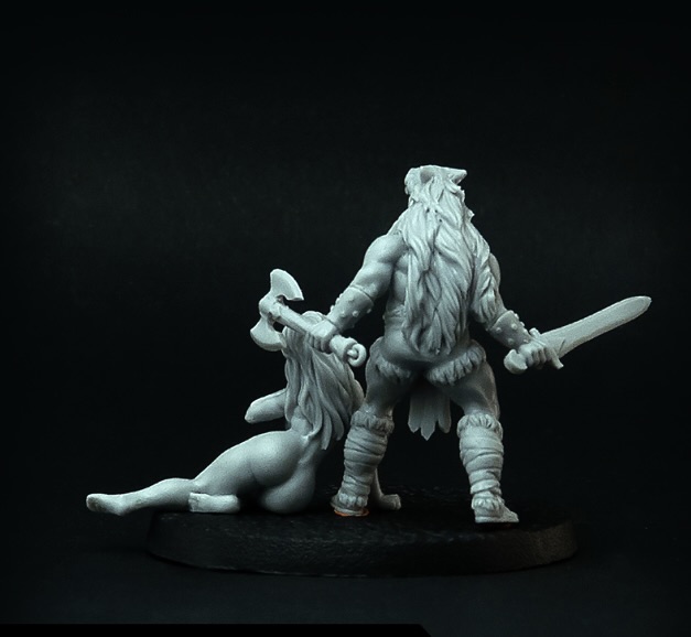 Brother Vinni Miniatures Saga Barbarian with Female