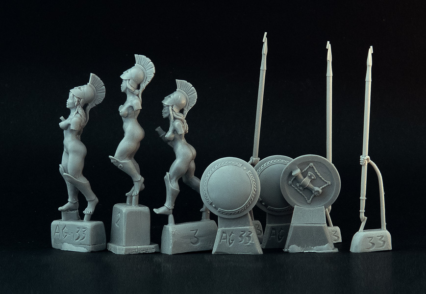 Brother Vinni Miniatures Female Hoplites Phalanx #4 x 5 Miniatures