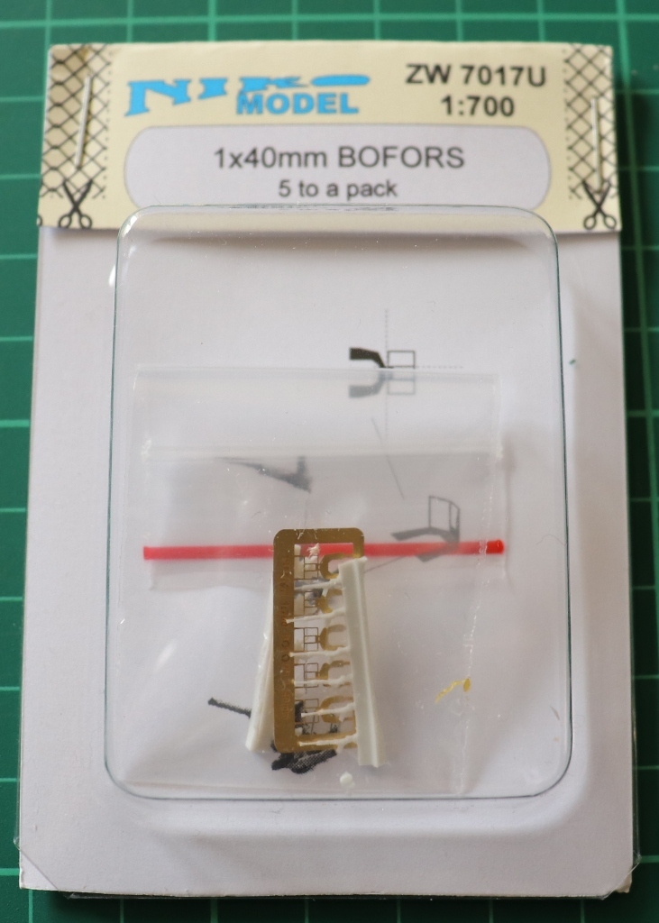 Niko Model 1:700 1 x 40mm Bofors (5 to a Pack) Includes Photo Etch